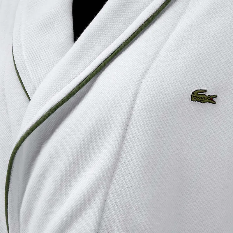Bademantel Lacoste L Pique Blanc