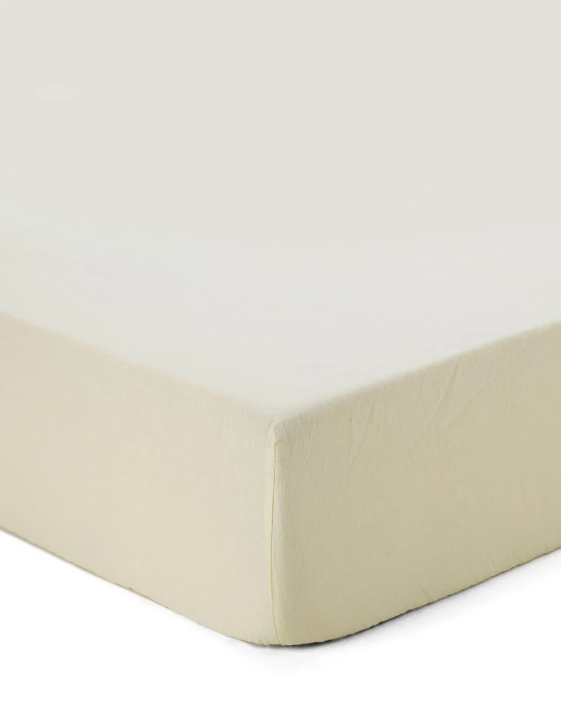 Leinen-Spannbettlaken Mafalda [Butter]