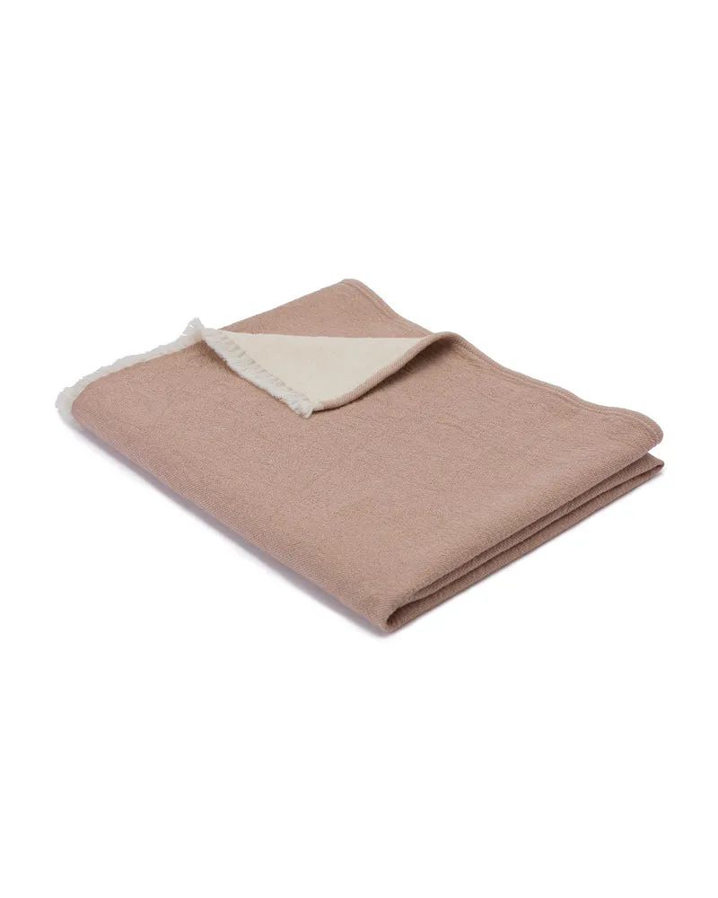 Bio-Baumwoll-Kindertagesdecke Figa Mini [Blasses Rosa & Naturweiß]