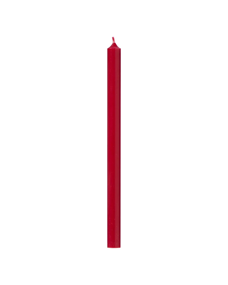 Dünne hohe Kerze - rot (20 cm)