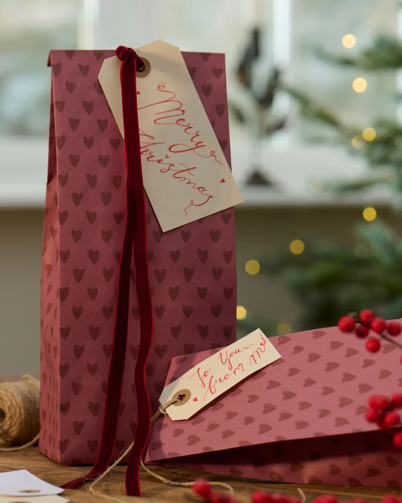 Geschenkanhänger aus Papier - Natur