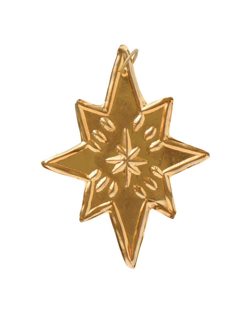 Christbaumanhänger Stern mit Sternmuster