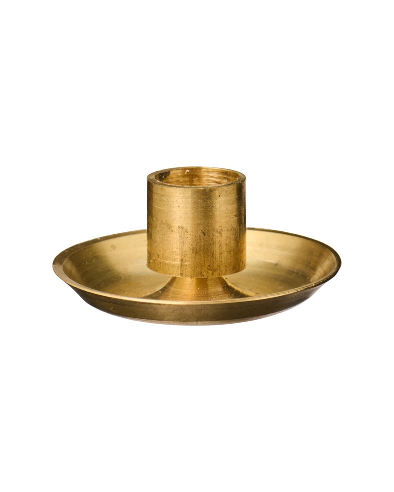 Kerzenhalter mit Schale - Messing
