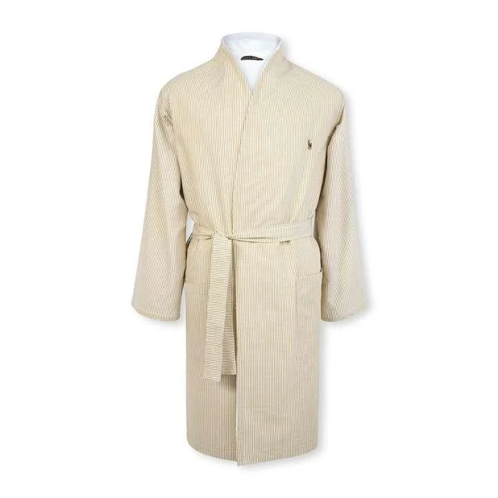Bademantel Oxford Sand