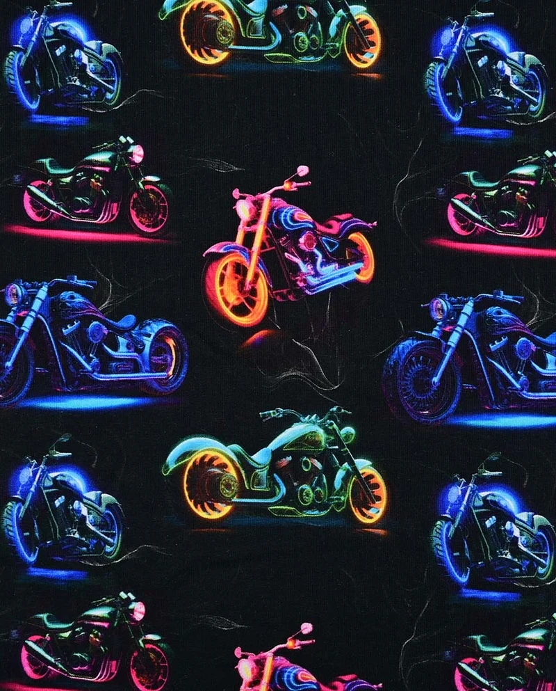 Wintersweat Digitaldruck Motorrad neon *Ab 50 cm