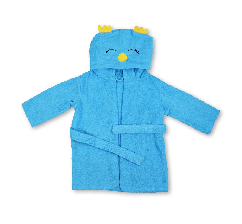 Bademantel Kinder - Happy Birdy Blue (M)
