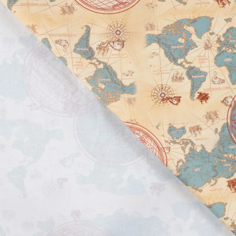 Halbanama Weltkarte vintage * Ab 50 cm