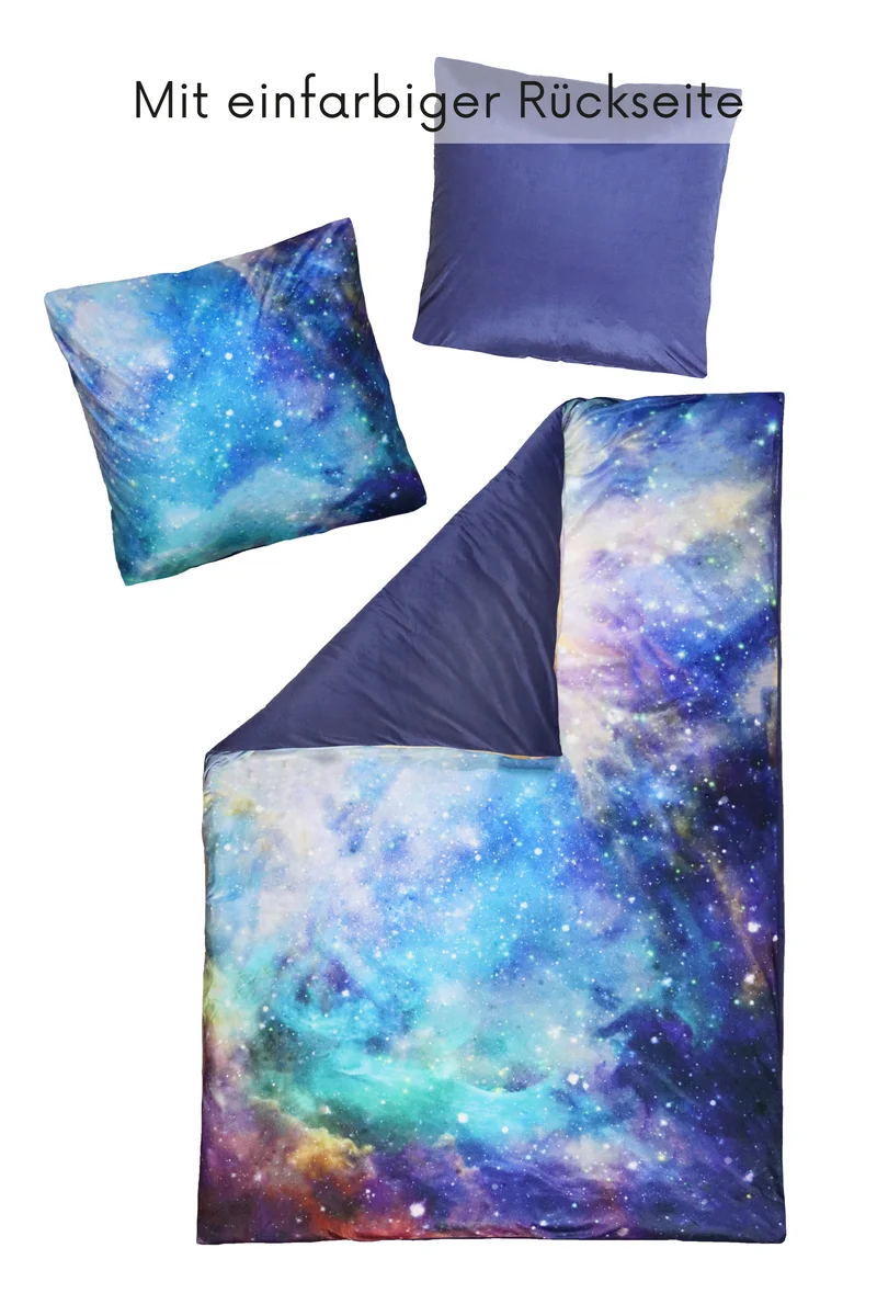 Bettwäsche MicroMink "Galaxy" (135x200cm+ 80x80cm)