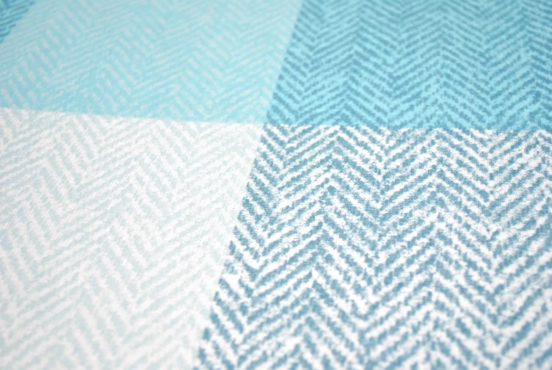 Bettwäsche - Biber - 100% Baumwolle 135x200 cm "Classic squares - blue"