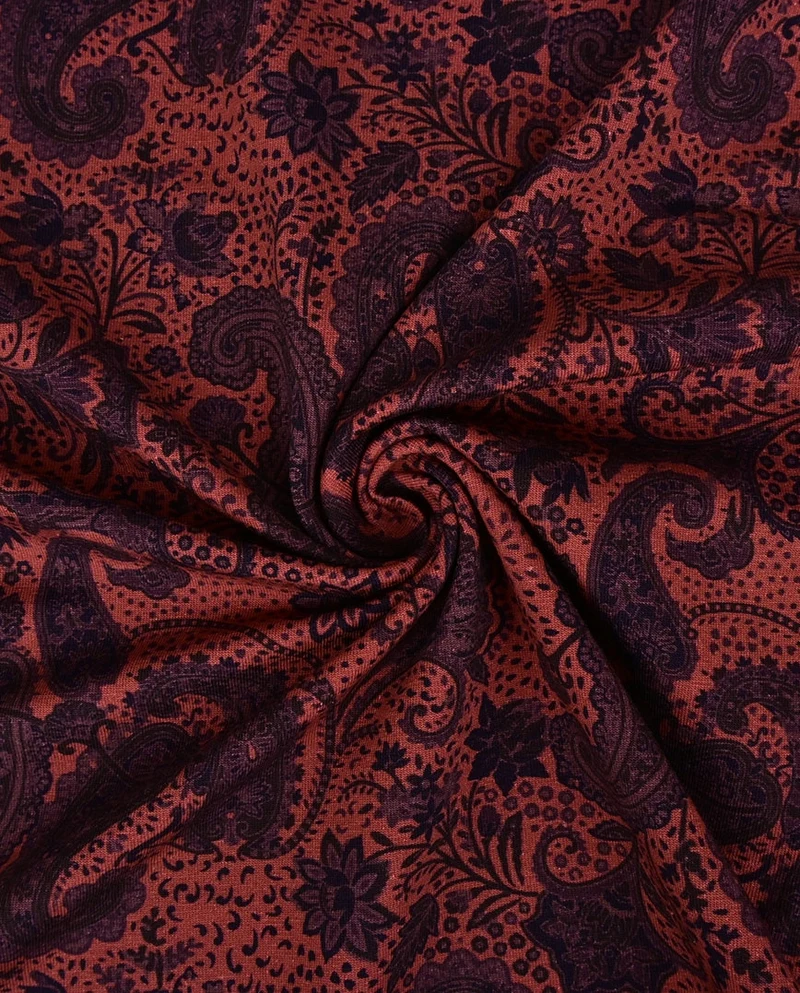 Baumwolljersey Paisley rot *Ab 50cm