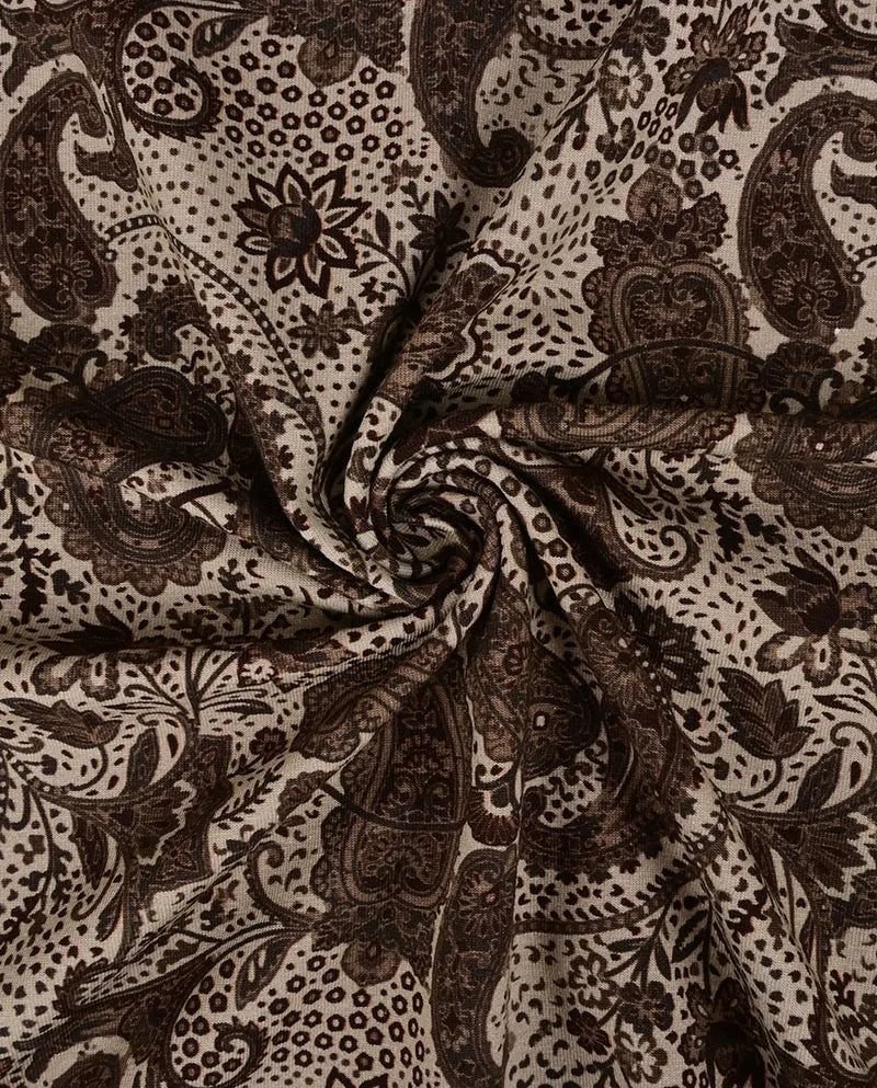 Baumwolljersey Paisley beige *Ab 50cm