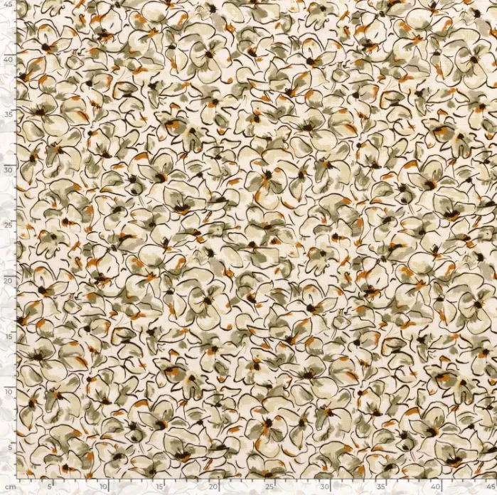 Viskose-Leinen Blumen *Ab 50 cm