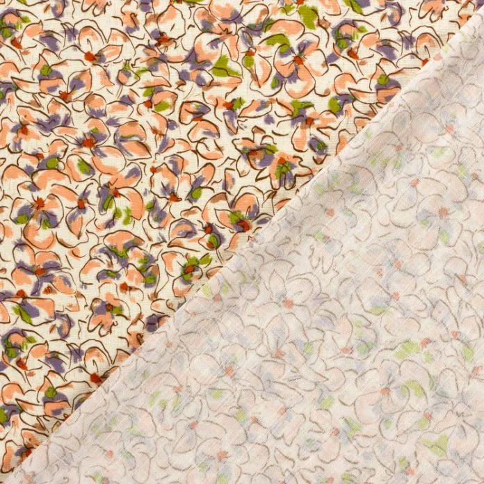 Viskose-Leinen Blumen *Ab 50 cm