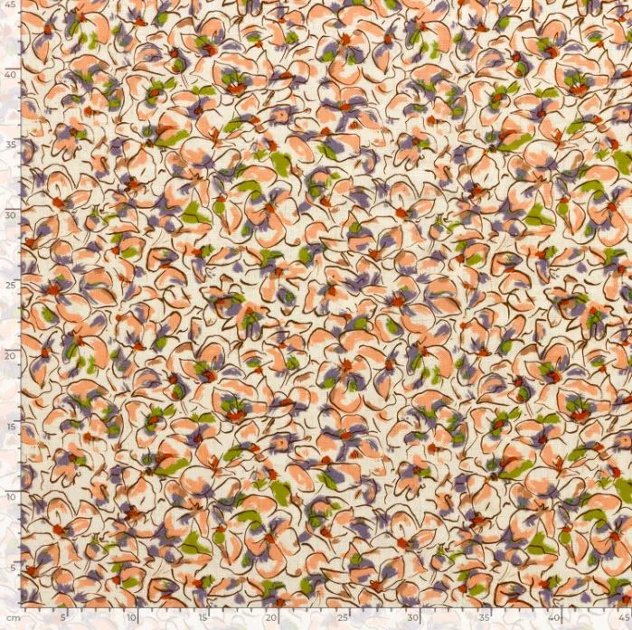 Viskose-Leinen Blumen *Ab 50 cm