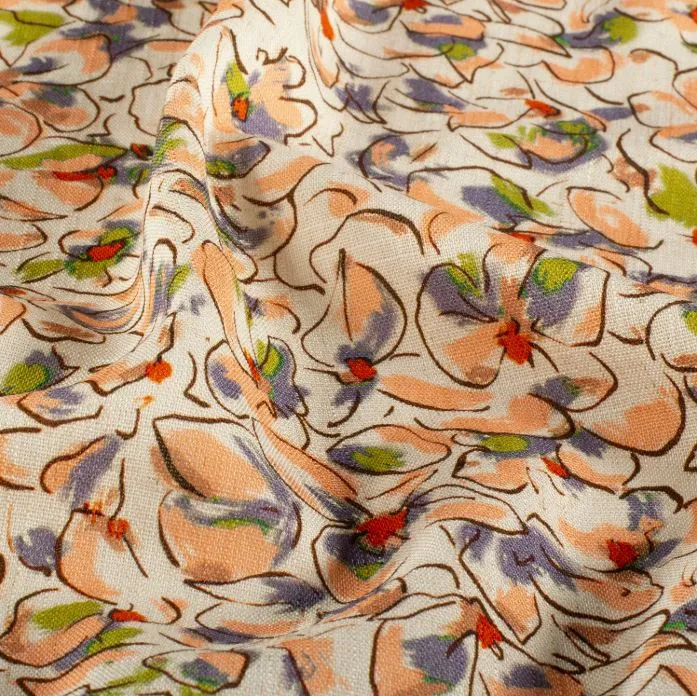 Viskose-Leinen Blumen *Ab 50 cm