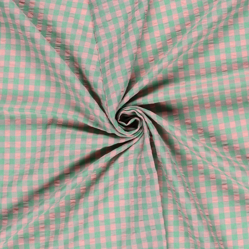 Seersucker Karo * Ab 50cm