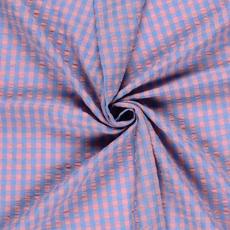 Seersucker Karo * Ab 50cm