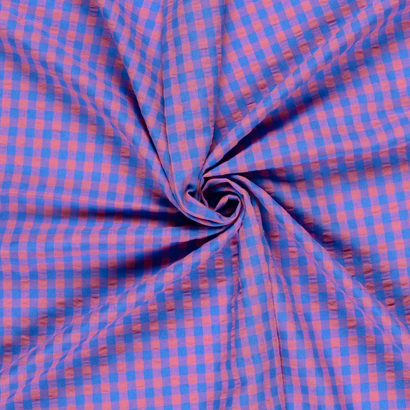 Seersucker Karo * Ab 50cm