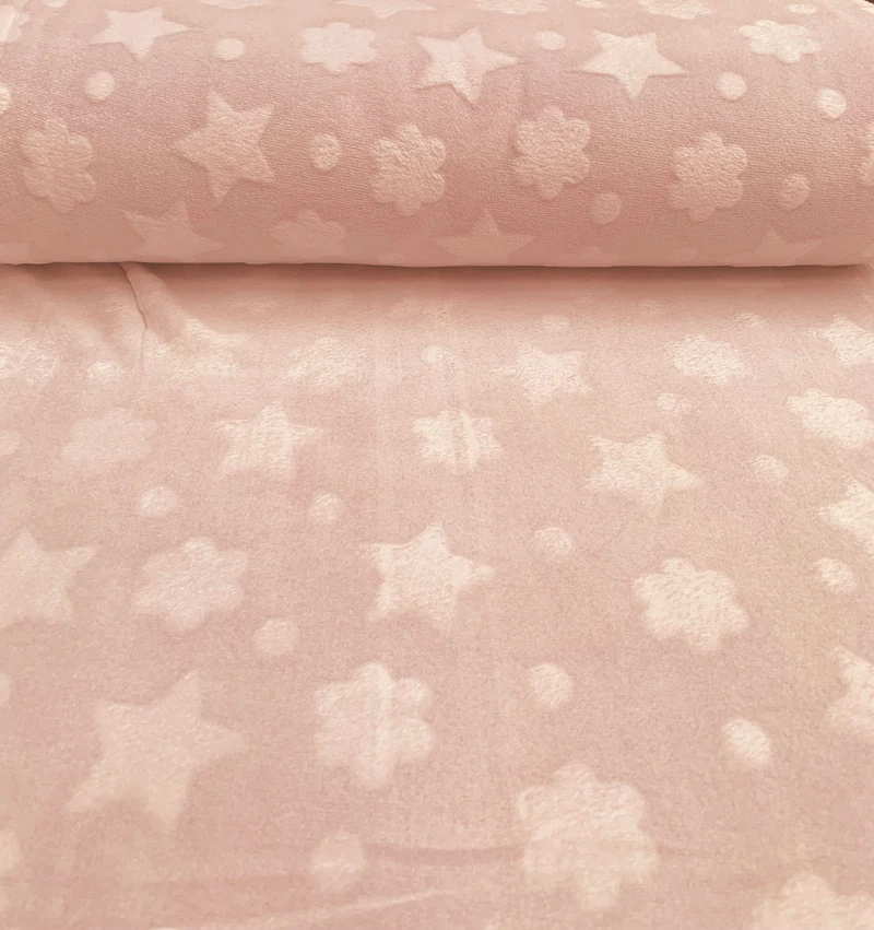 Kuschelfleece Sterne & Wolken *Ab 50cm