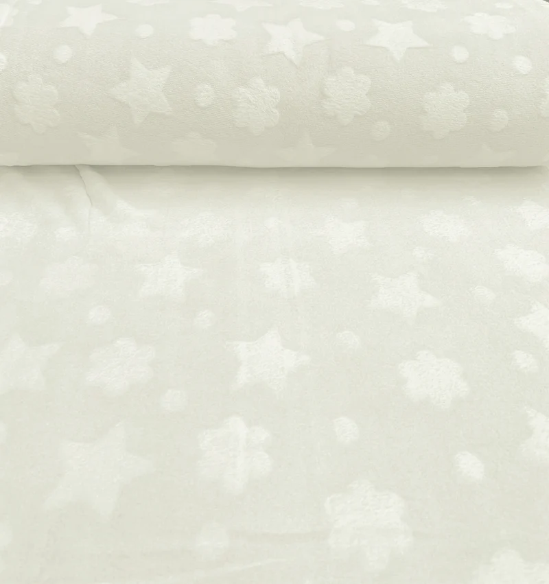 Kuschelfleece Sterne & Wolken *Ab 50cm
