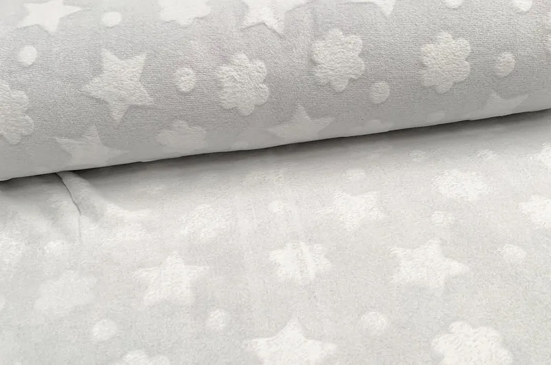 Kuschelfleece Sterne & Wolken *Ab 50cm
