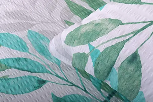 Seersucker-Bettwäsche "Botanic grün" (135x200cm + 80x80cm)