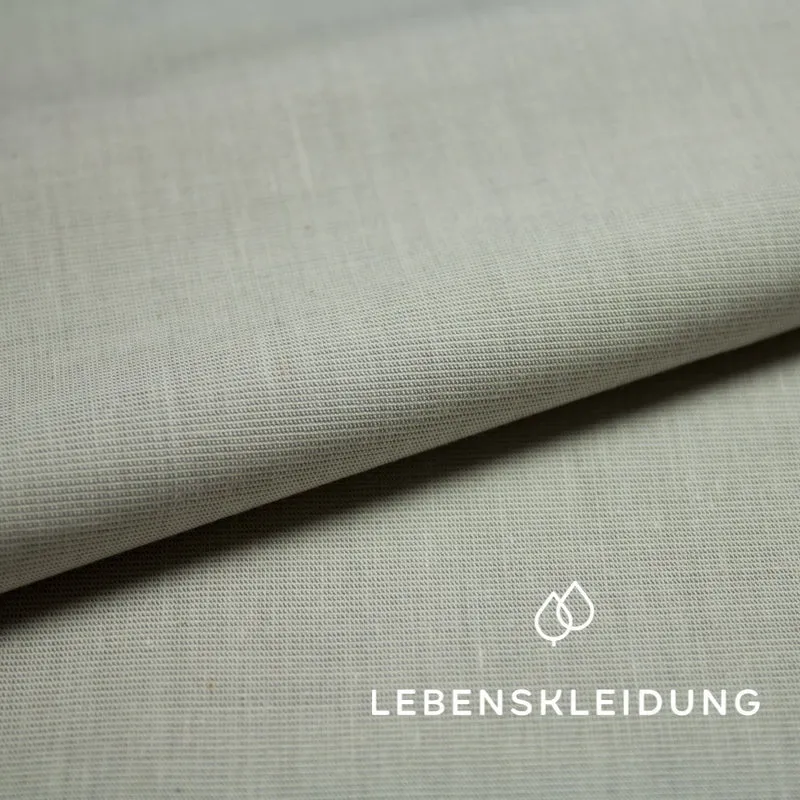 Bio Chambray - Creme - Anthrazit — ganze Rolle (60 m)