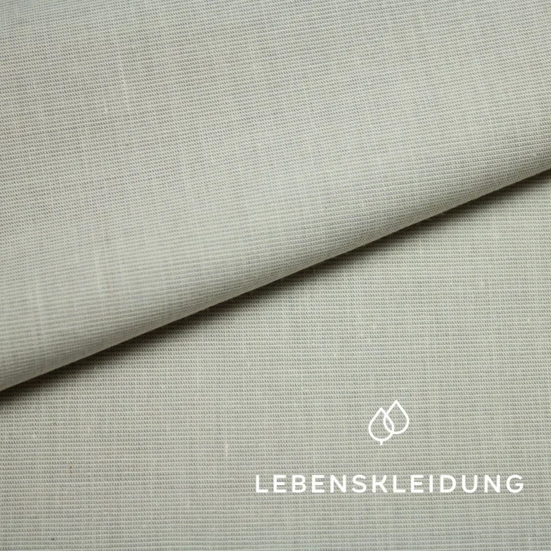 Bio Chambray - Creme - Anthrazit — ganze Rolle (60 m)