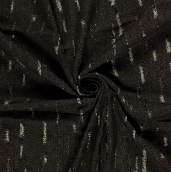 Jeansstoff bunt ausgefranst *Ab 50 cm
