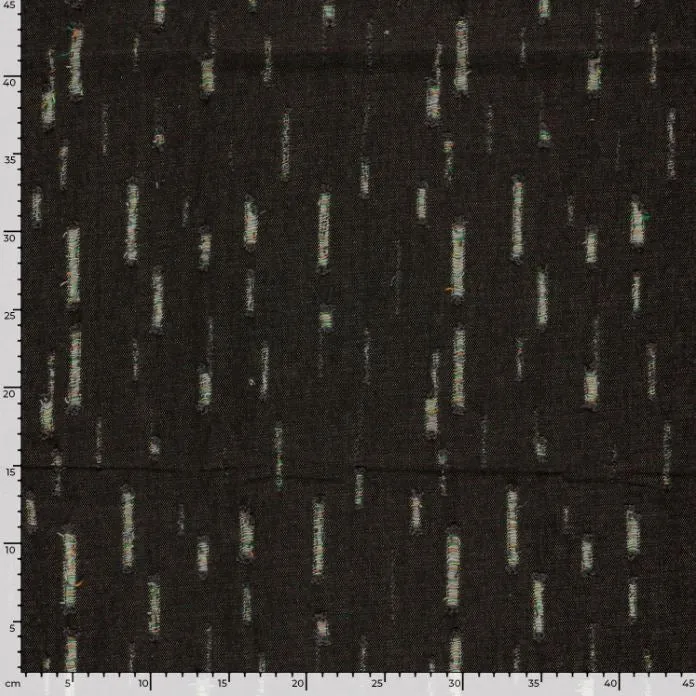 Jeansstoff bunt ausgefranst *Ab 50 cm