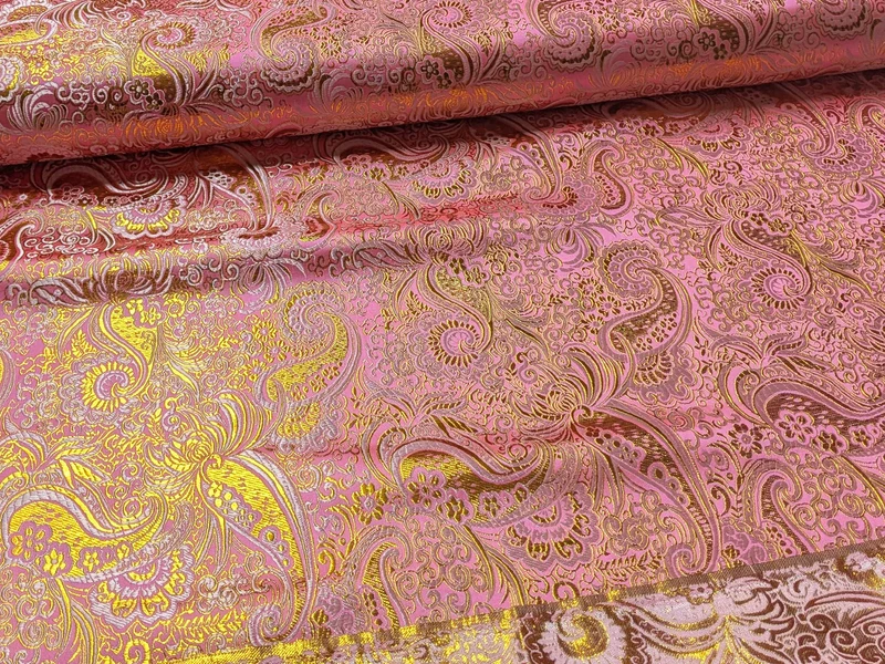 Brokatstoff Paisley mit gold *Ab 50cm