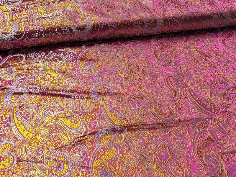 Brokatstoff Paisley mit gold *Ab 50cm