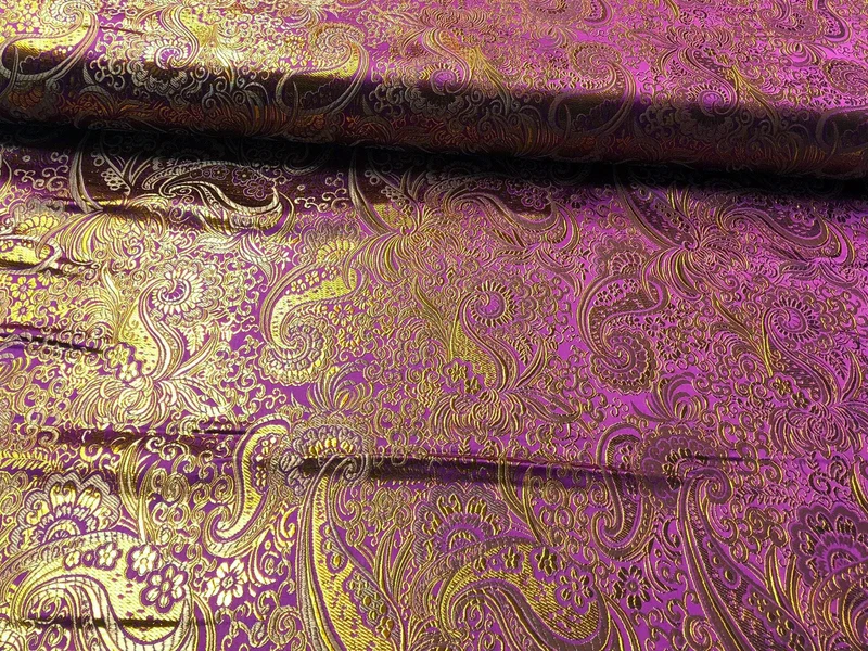 Brokatstoff Paisley mit gold *Ab 50cm