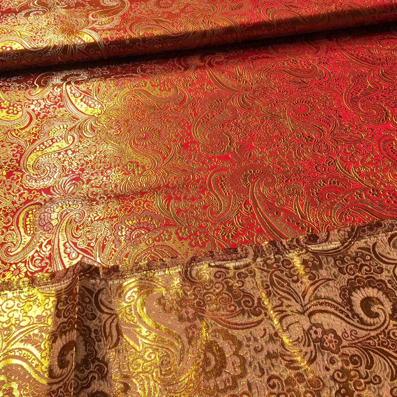 Brokatstoff Paisley mit gold *Ab 50cm
