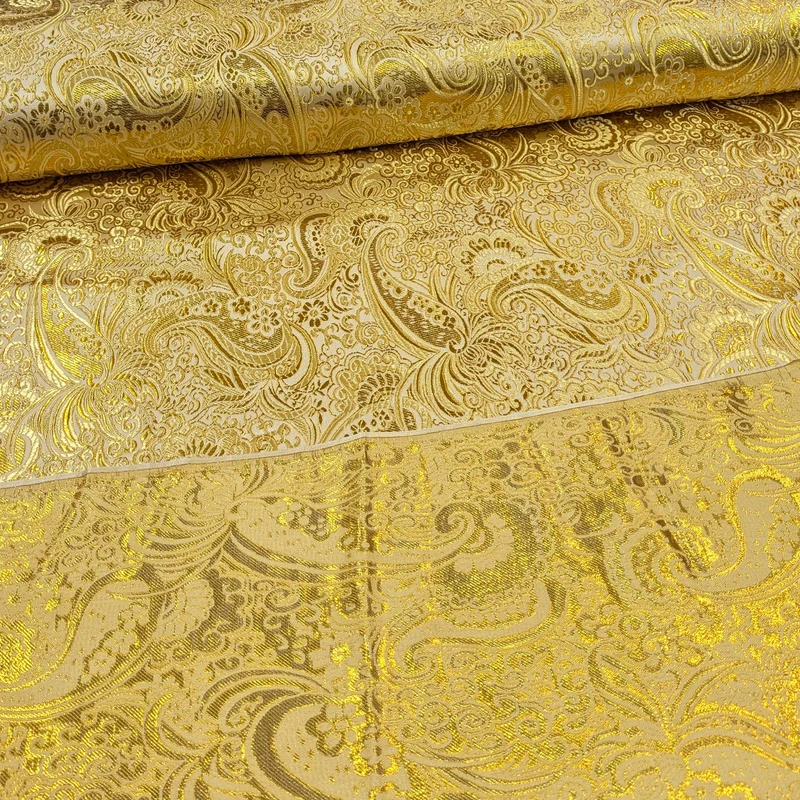 Brokatstoff Paisley mit gold *Ab 50cm
