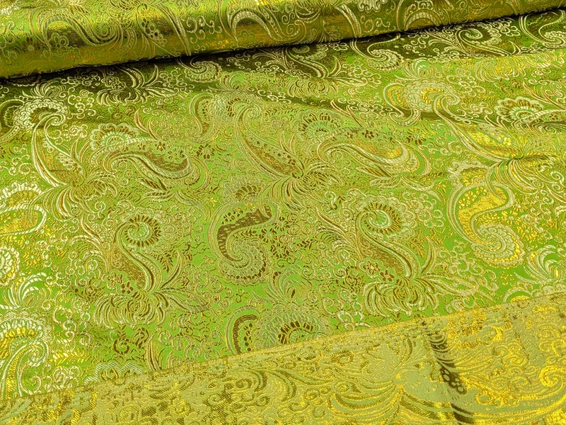 Brokatstoff Paisley mit gold *Ab 50cm