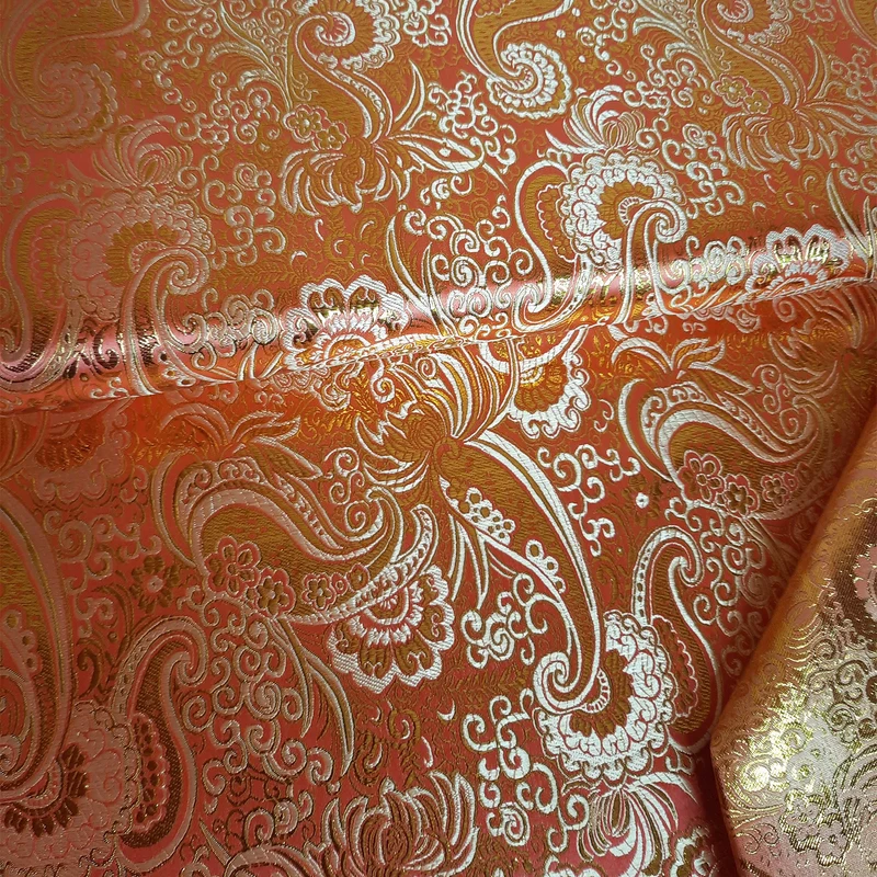 Brokatstoff Paisley mit gold *Ab 50cm