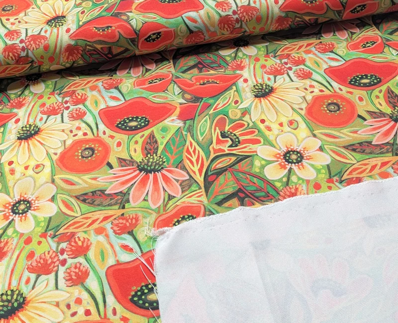 Canvas wasserabweisend Mohnblumen *Ab 50cm