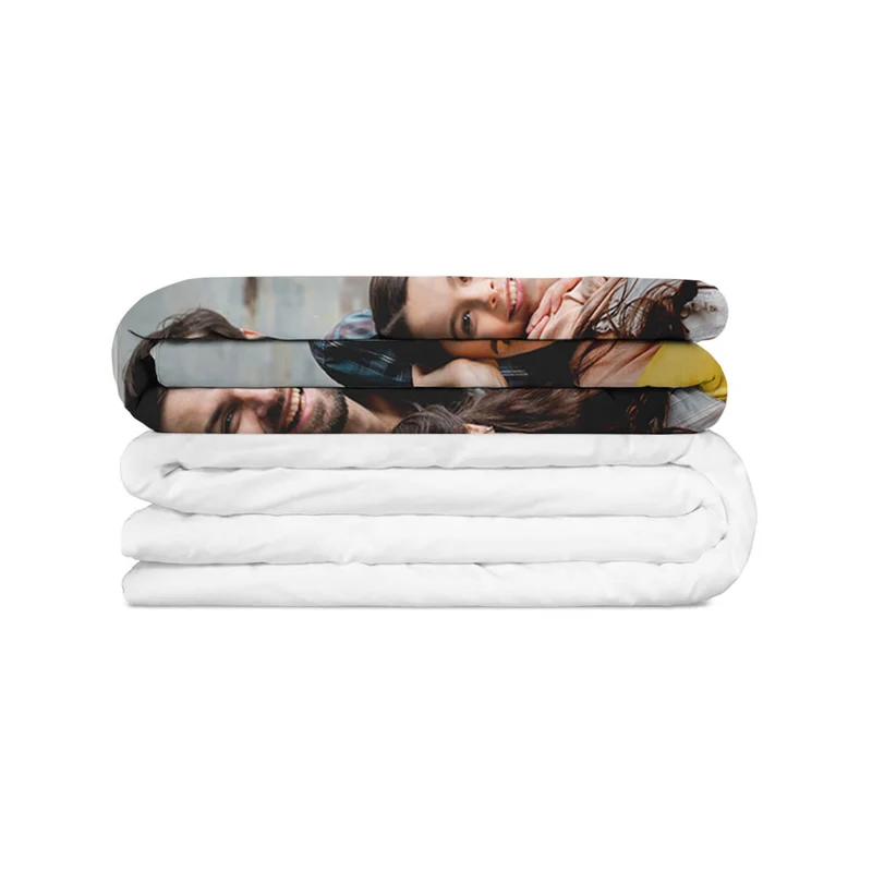 PREMIUM Gewichtsdecke personalisiertem Familien Motiv für Erwachsene