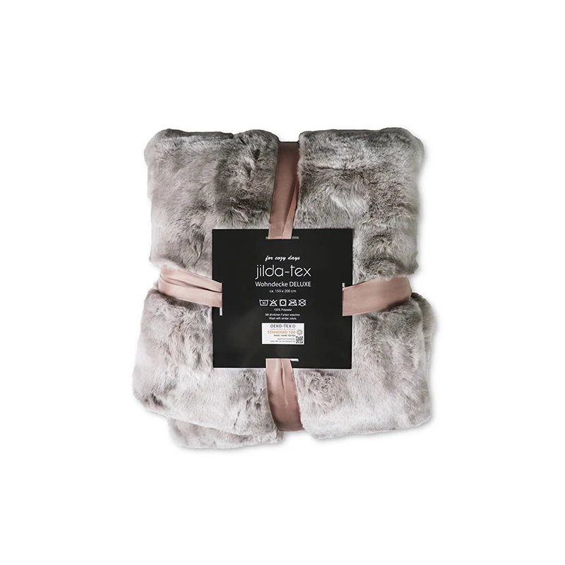 Wohn- Kuscheldecke Felloptik DELUXE