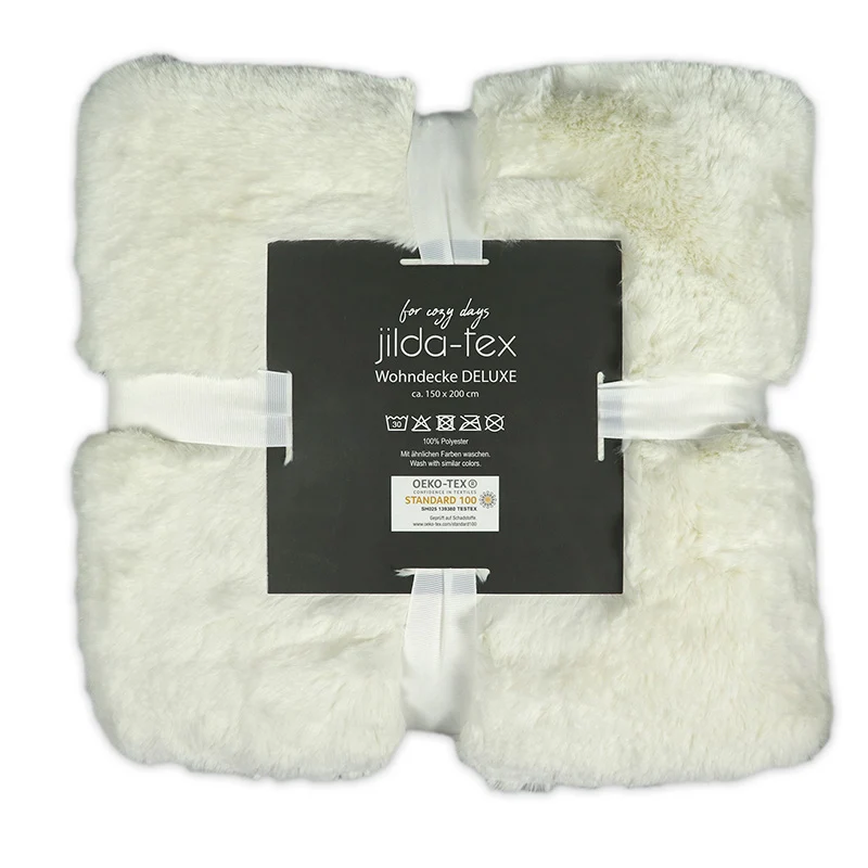 Wohn- Kuscheldecke Felloptik DELUXE