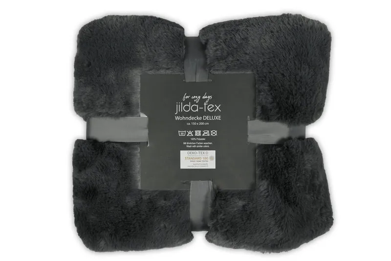 Wohn- Kuscheldecke Felloptik DELUXE