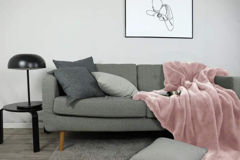 Wohn- Kuscheldecke Felloptik DELUXE