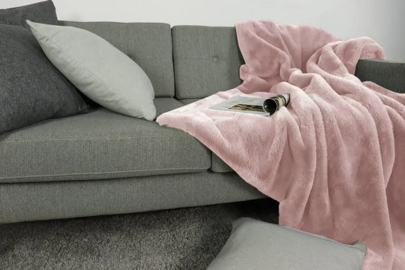 Wohn- Kuscheldecke Felloptik DELUXE