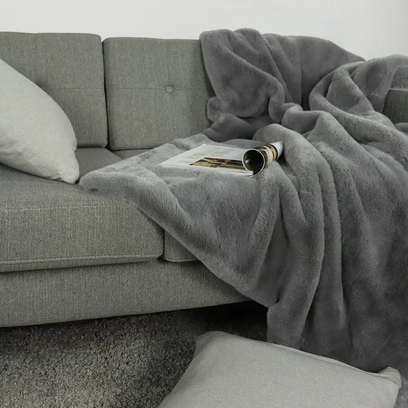 Wohn- Kuscheldecke Felloptik DELUXE