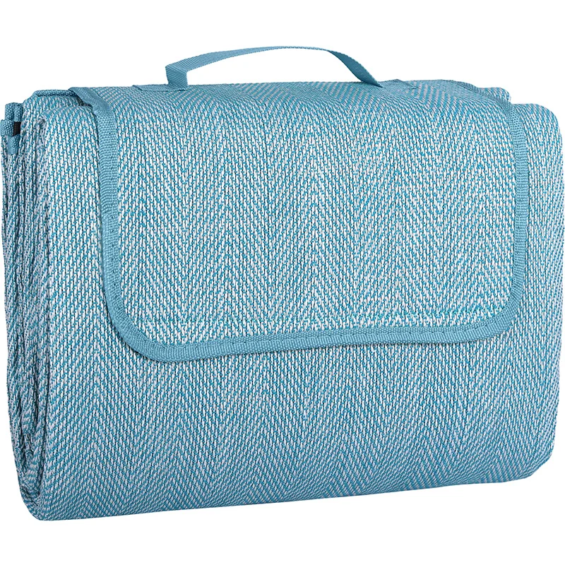 Picknickdecke / Campingdecke XXL Matte 200x200cm ""Chillout - petrol""