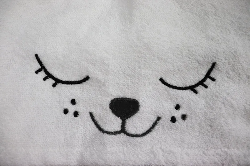Bademantel Kinder - Happy Kitty White (M)