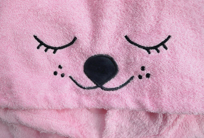 Bademantel Kinder - Happy Bunny Rose (M)