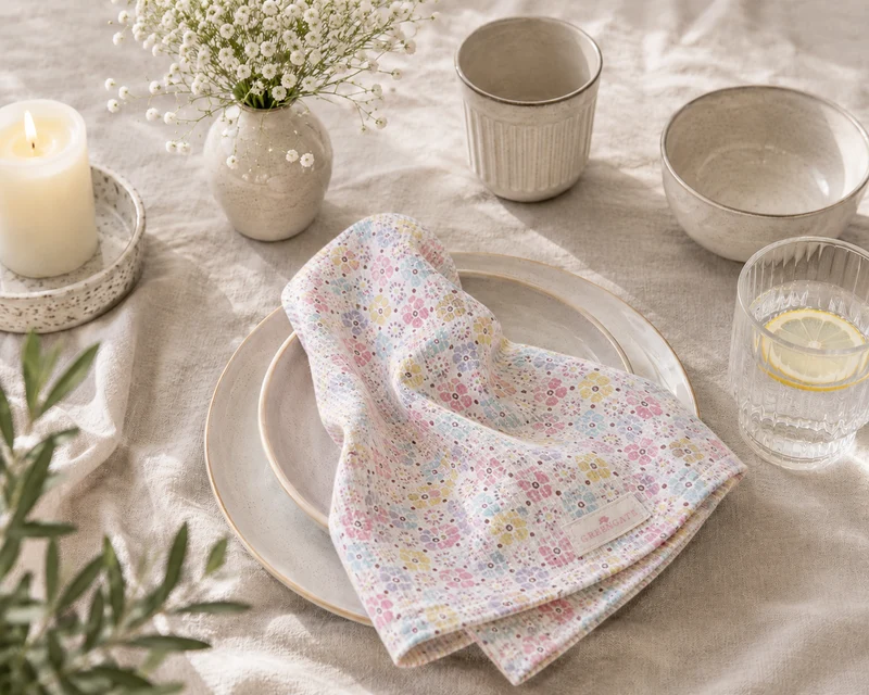 GreenGate Stoffserviette Edie Lavendel 40x40