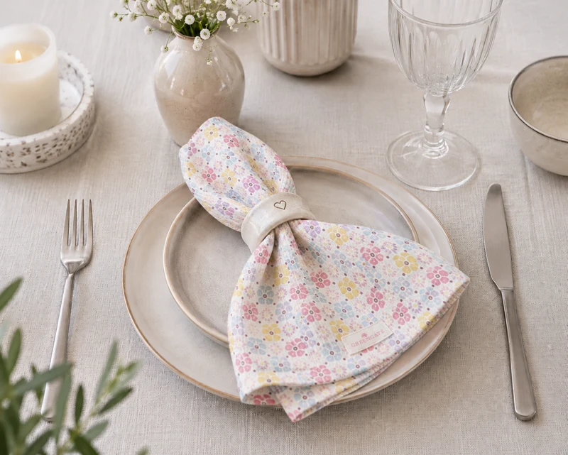 GreenGate Stoffserviette Edie Lavendel 40x40